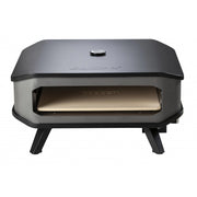 COZZE Forno per pizza a gas 17" con term. fino a 400°  42.5 x 42.5 cm facilmente trasportabile con pietra refrattaria