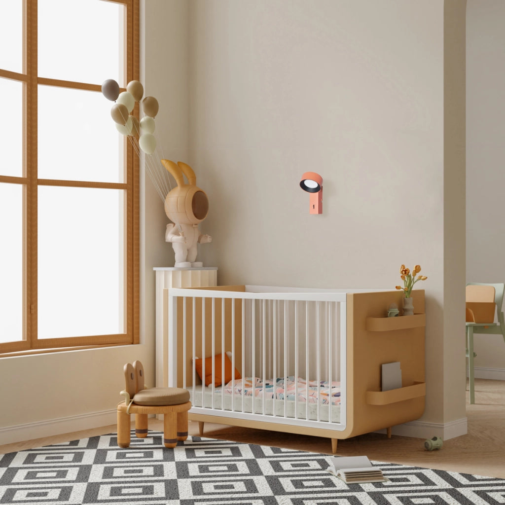 Applique moderna arancione tonda con interruttore LED 1,8W Italux