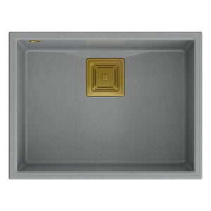 Lavello In Granito David 50 Grey Metallic Rame