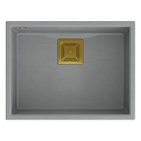 Lavello In Granito David 50 Grey Metallic Oro