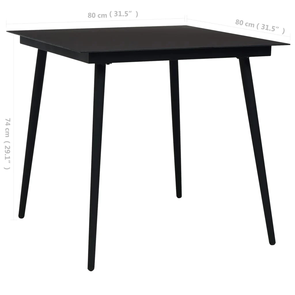 Set da pranzo da esterno 5 pezzi in corda di cotone e acciaio nero 02_0014656