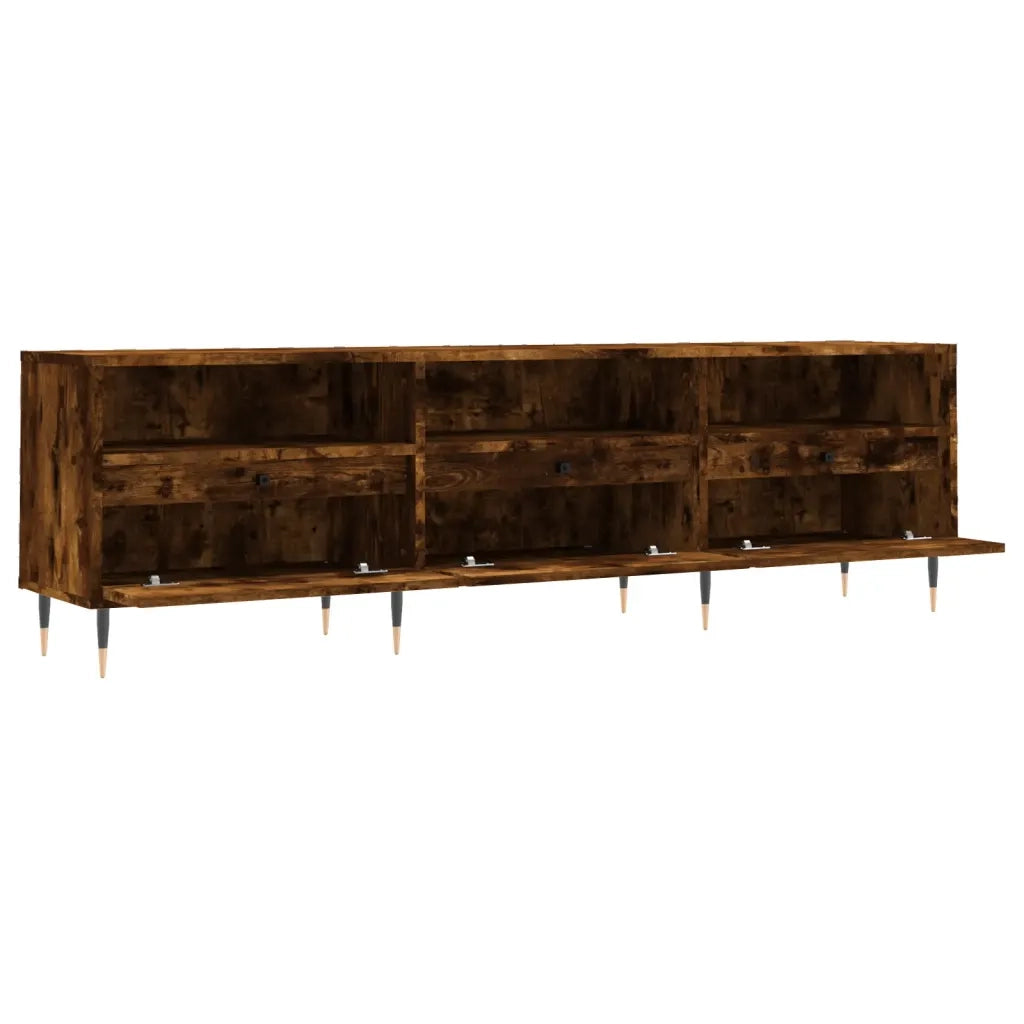 Mobile Porta TV Rovere Fumo 150x30x44,5 cm in Legno Multistrato 831265