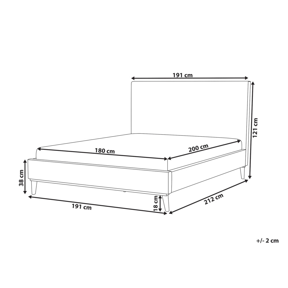 Letto 180 x 200 cm Tessuto verde Struttura imbottita a nido d'ape trapuntato