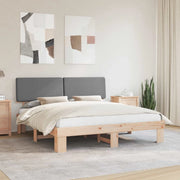 Letto con Testiera Rivestita Grigio chiaro 180 x 200 cm 3398079