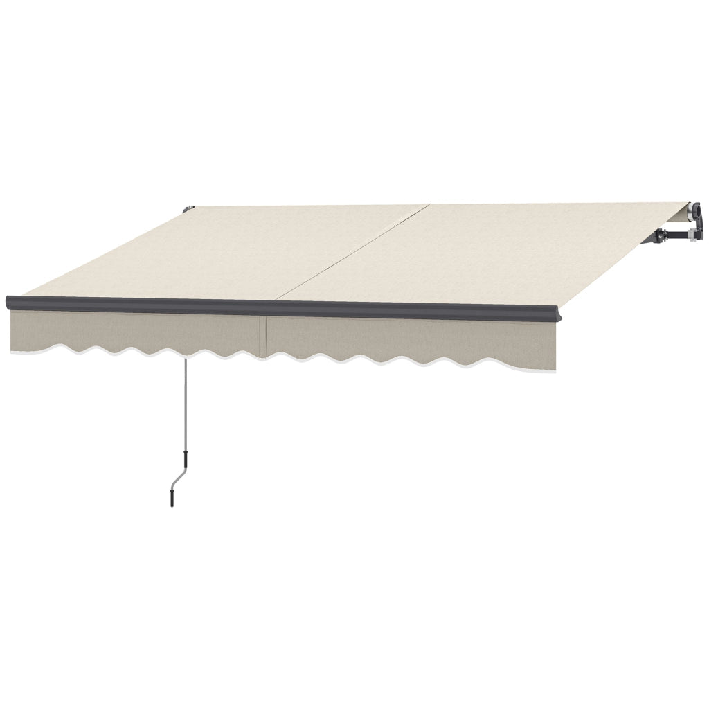 Toldo Retrattile Manuale per Giardino e Terrazza ¨C zephmum ¨C Crema 296x250 cm