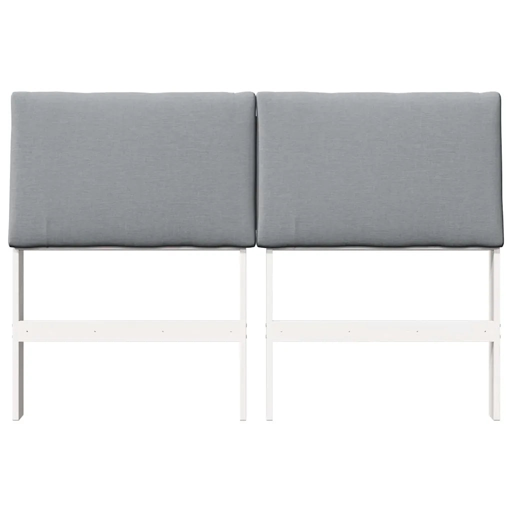Testiera imbottita Grigio chiaro 160 cm Pino massello