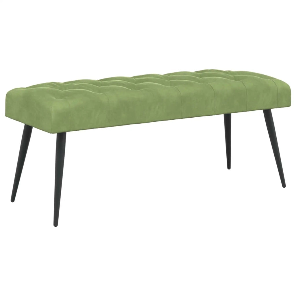 Panchina con bottoni imbottiti Verde chiaro 110 x 40 x 46 cm 42038574