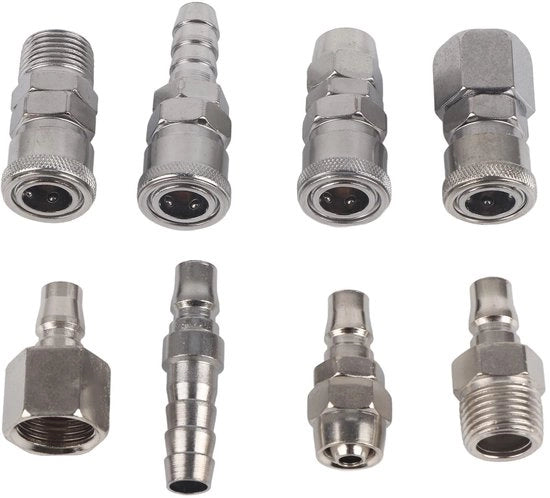 Kit di connessione rapida per tubi pneumatici 1/2" BSP - rottifero - adatto a uso continuativo