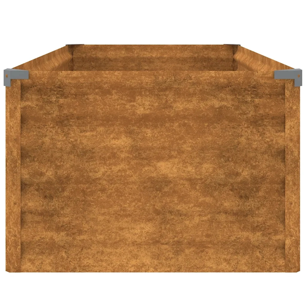 Letto Rialzato da Giardino 100x50x36 cm in Acciaio Corten 151975