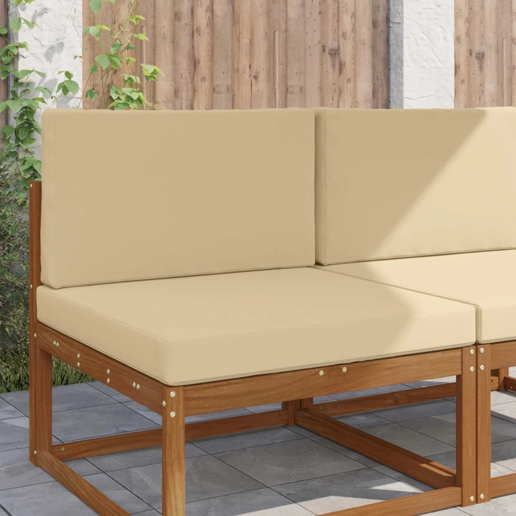 Cuscino per divano da esterno 2 pcs Beige Poliestere