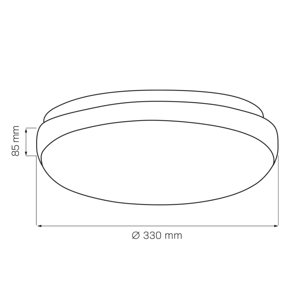 Plafoniera tonda Benedykt argento 33cm 2xE27 Polux