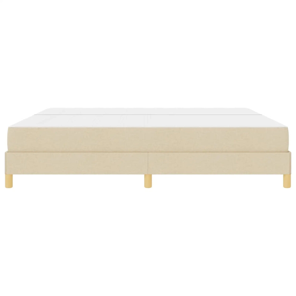 Letto a molle con materasso Crema 200 x 200 cm Tessuto 3398596