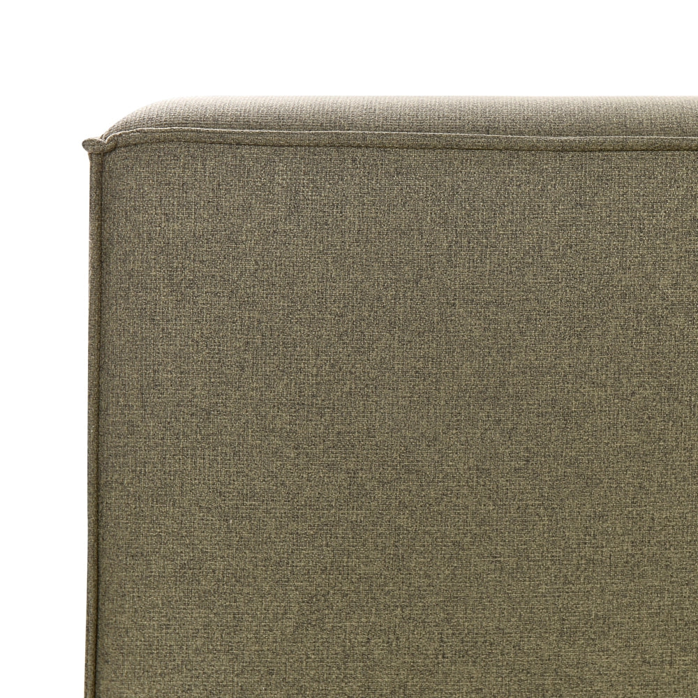 Letto matrimoniale in tessuto verde oliva con struttura a doghe 160 x 200 cm stile classico camera da letto