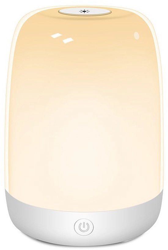 Lampada da notte per bambini con luce calda regolabile e 5 lampade color cambianti, ricaricabile via USB, adatta per l'allattamento e i bambini in età prescolare.