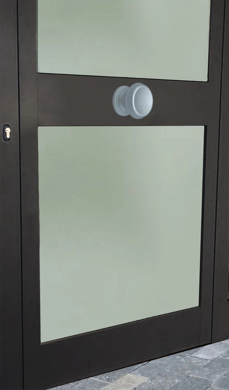 Pomolo fisso per porta SAGUATTI 166/70CB in alluminio argento satinato