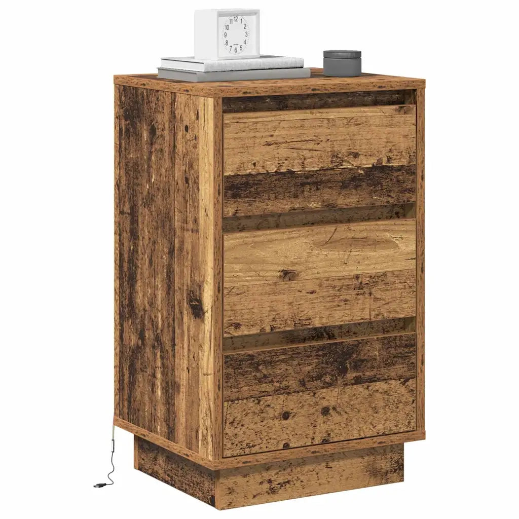 Armadio da Notte con cassetto Legno vecchio 39 x 34,5 x 65 cm 869632