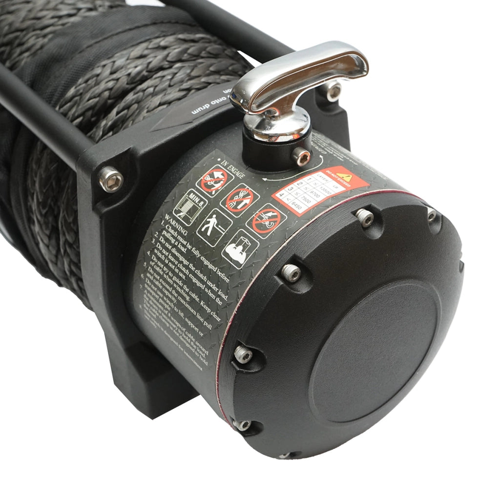 Verricello elettrico con telecomando 12V, 6,5hp, 6,1T (13500lbs) cavo sintetico 9x24m solenoide 400A Breckner Germany
