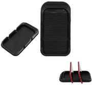 Supporto 3-in-1 antiscivolo per telefono, supporto per telefono in silicone per cruscotto, spazio di stoccaggio sul cruscotto dell'auto, cruscotto antiscivolo per auto, riutilizzabile, resistente al calore, per auto, ufficio