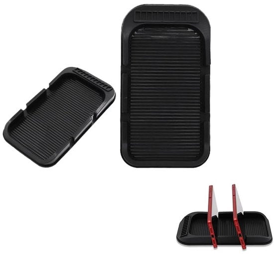 Supporto 3-in-1 antiscivolo per telefono, supporto per telefono in silicone per cruscotto, spazio di stoccaggio sul cruscotto dell'auto, cruscotto antiscivolo per auto, riutilizzabile, resistente al calore, per auto, ufficio