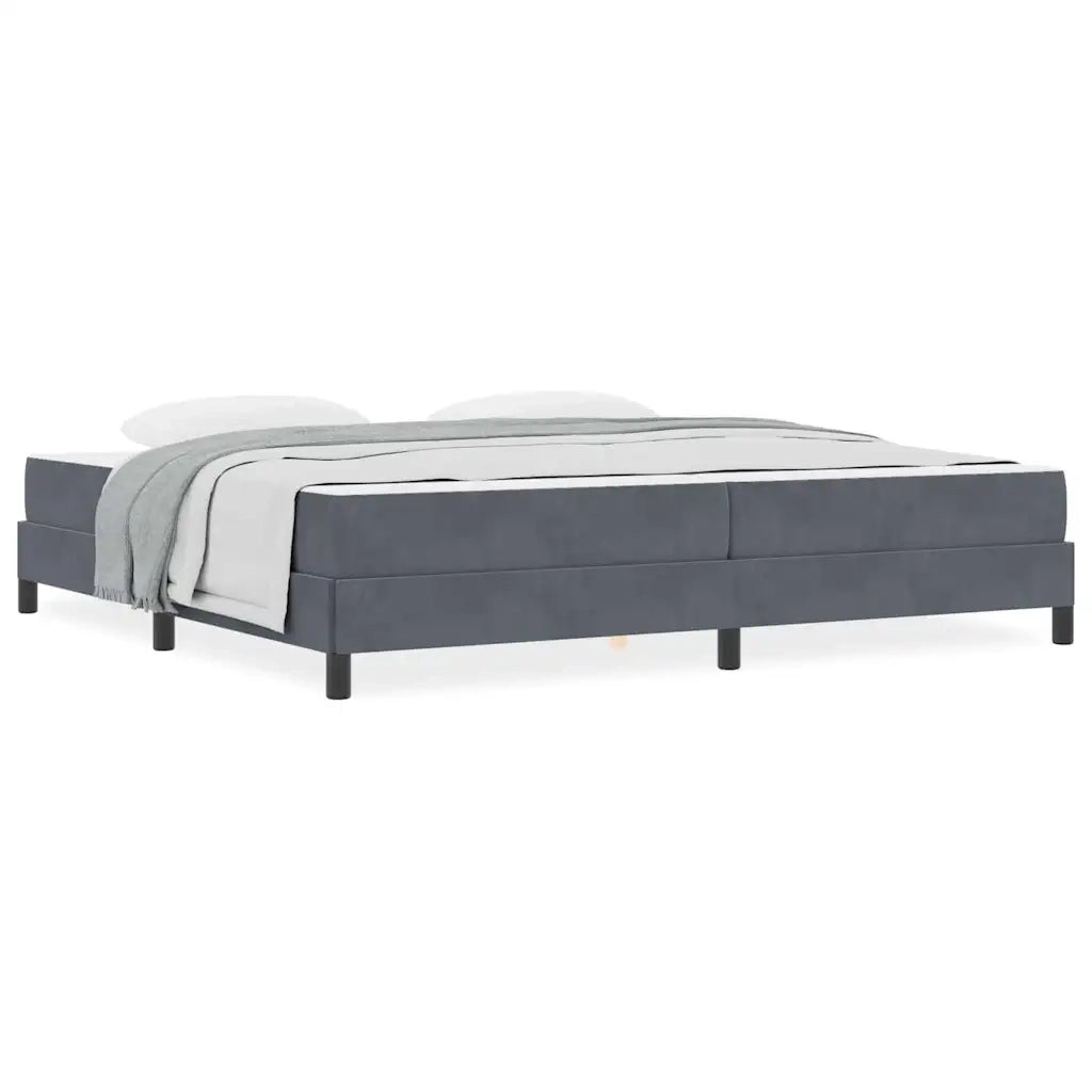 vidaXL Letto box spring con materasso Grigio scuro 200 x 200 cm