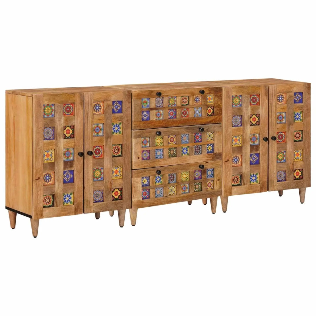 Credenza 3 pcs Naturale 60 x 33,5 x 75 cm 3310095