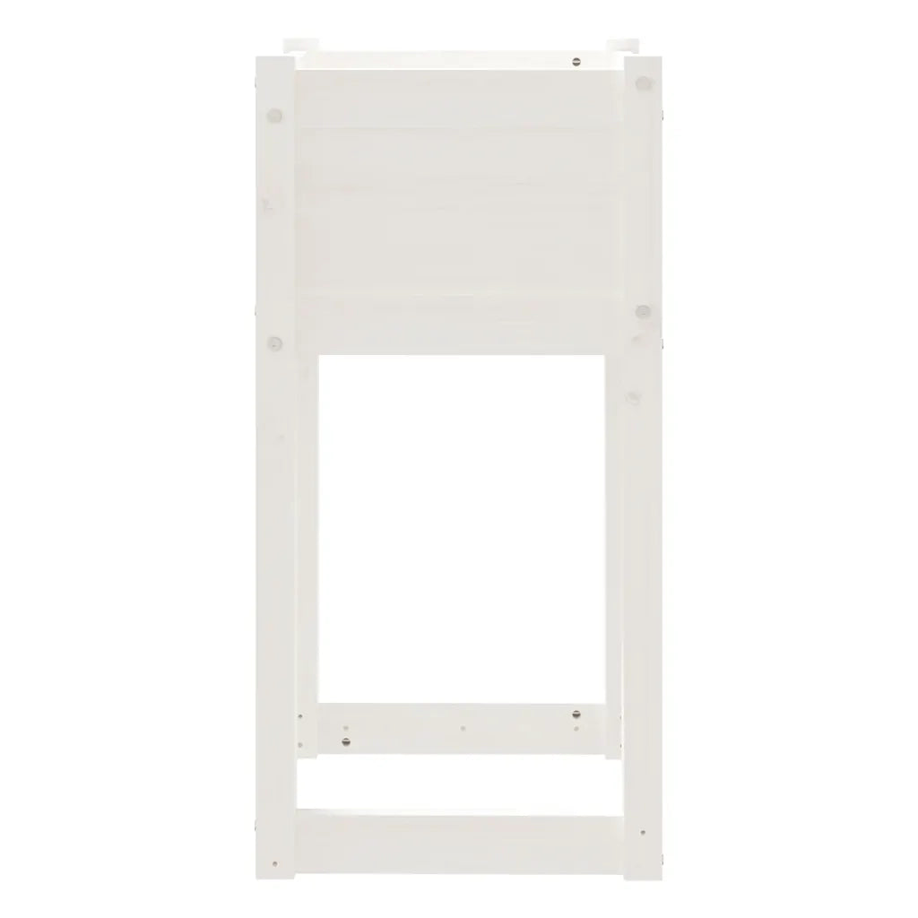 Fioriere 2 pz Bianche 40x40x81 cm in Legno Massello di Pino 822125