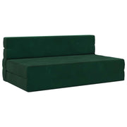 Divano letto | Sof¨¤ letto | Letto singolo Pieghevole Verde Scuro 152 x 86,5 x 60 cm Tessuto