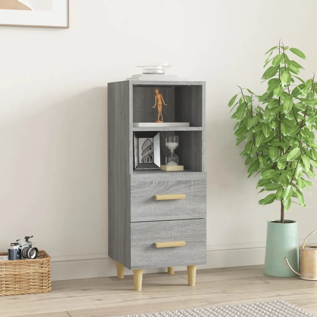 Credenza Grigio Sonoma 34,5x34x90 cm in Legno Multistrato cod mxl 25655