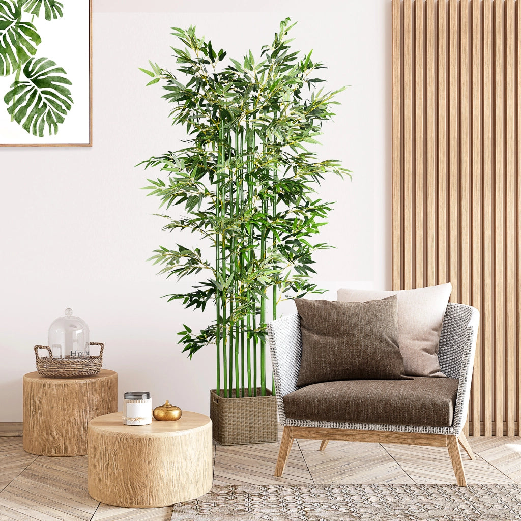 Pianta Artificiale Bambu ¨C zephmum ¨C Verde Legno Pino 180 cm