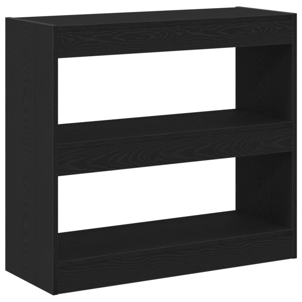 Armadio per libri in rovere nero  - 80x30x72 cm