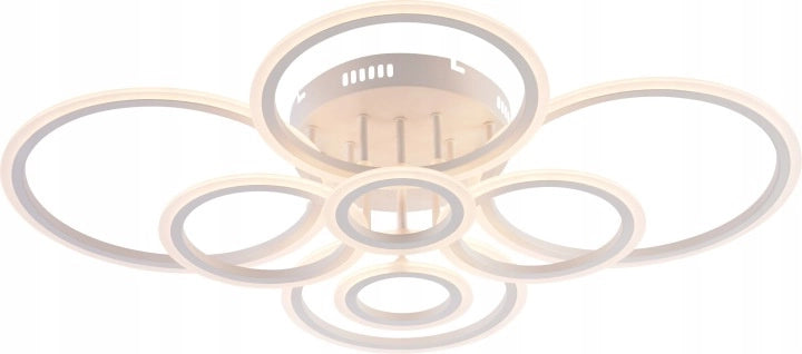 Lampada da soffitto LED bianca 8 anelli Vargo