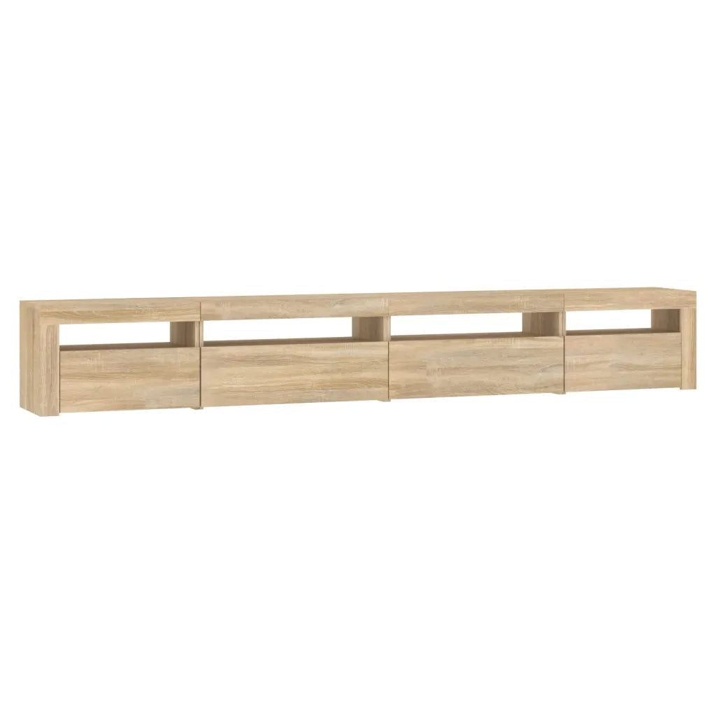 Mobile Porta TV con Luci LED-Credenza per TV Rovere Sonoma 270x35x40 cm