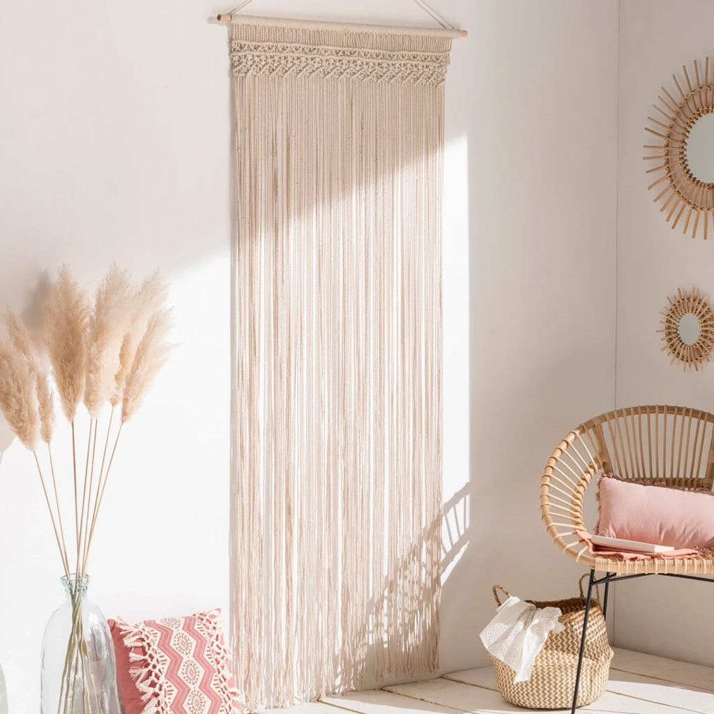 IDMarket - Tenda 90x200 cm in macramè bohémien