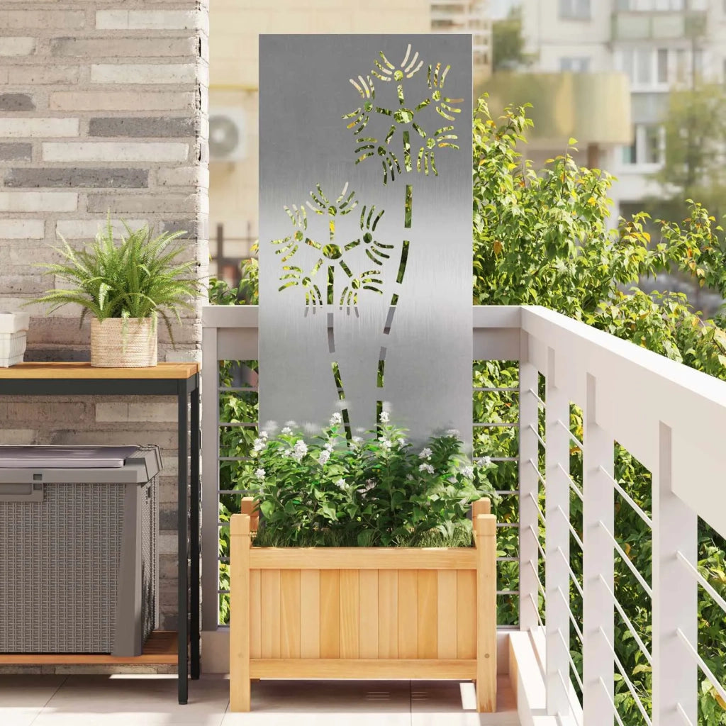 Schermo per privacy in giardino Traforo Argento 50 x 140 cm 876284