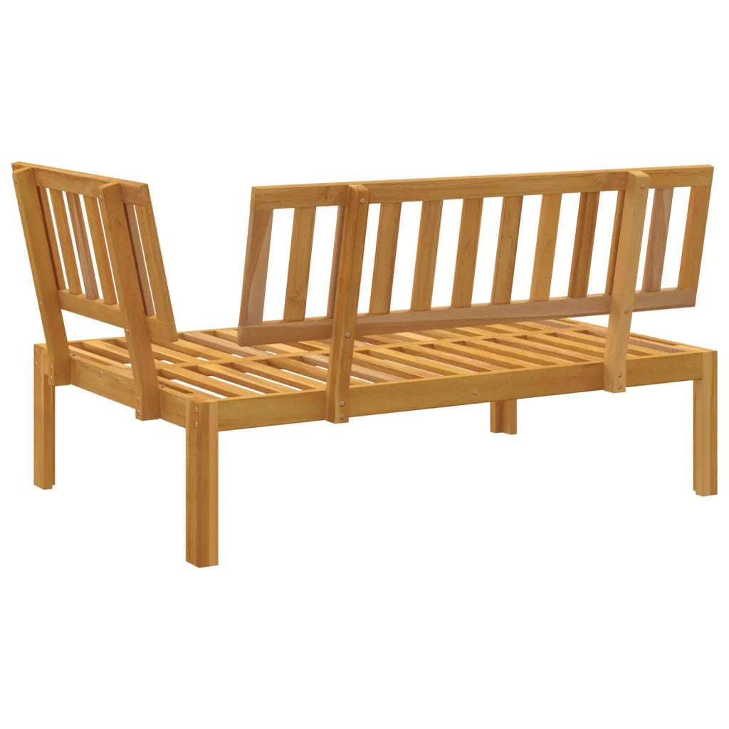 Divano Angolare da Giardino Pallet in Legno Massello di Acacia