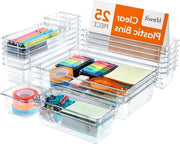 Set di Organizzazione della Carica - Scheletri in Plastica Transparente per Verde di Divisori per Scrivania, Comodino - Gioielli, Gadget - Camera da Letto, Bagno, Ufficio Organizzatore per Bagno