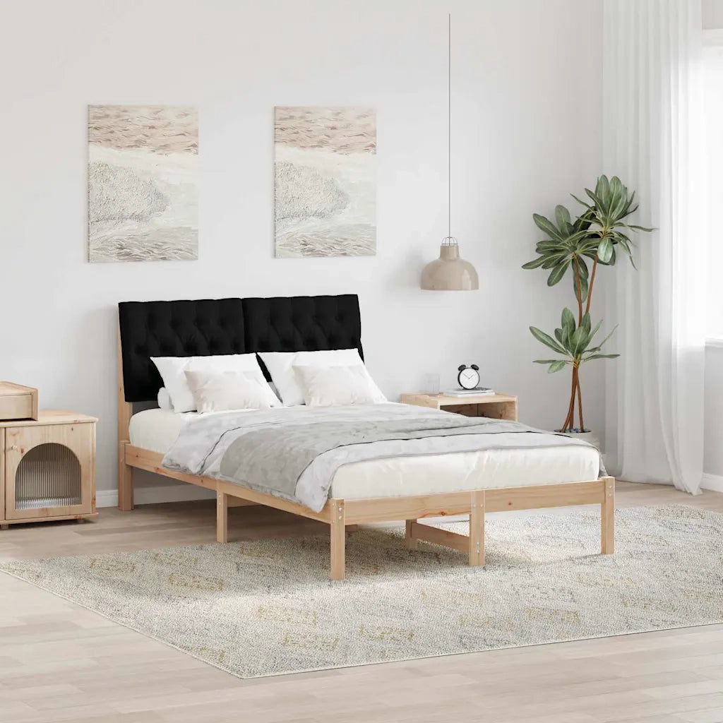 Letto con Testiera Rivestita-Struttura Letto con Testiera Marrone 120 x 190 cm 222283