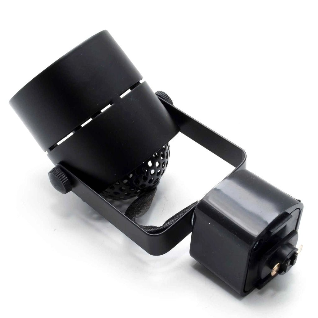 Faretto led 8W per binario monofase, Proiettore  Orientabile, Attacco Lampadina GU10, Track sistema illuminazione binario, Vetrina Nero luce 3000K