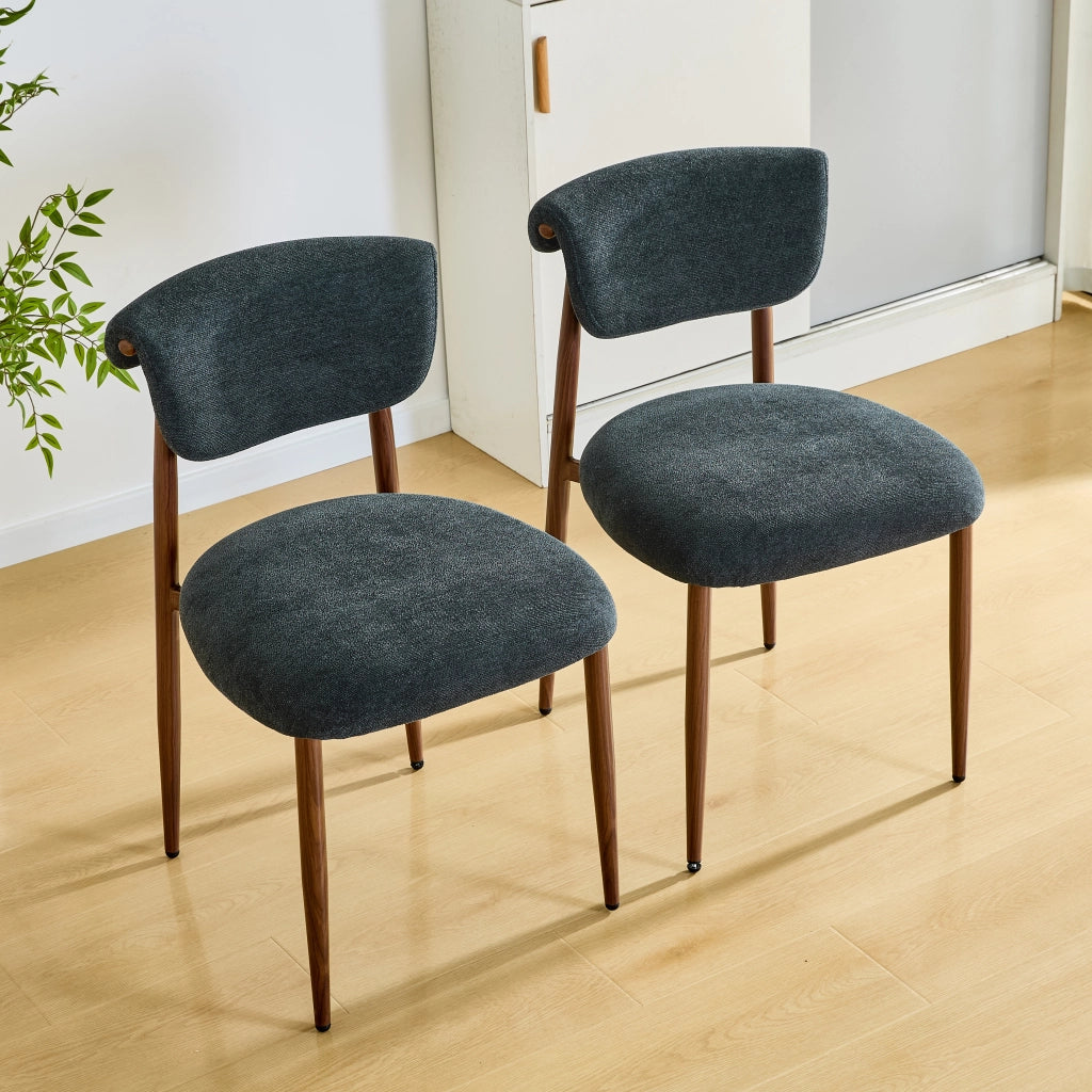 Set 2 Sedie da Pranzo Moderne Imbottite ¨C MINIMAL ¨C Senza Braccioli, Schienale Curvo