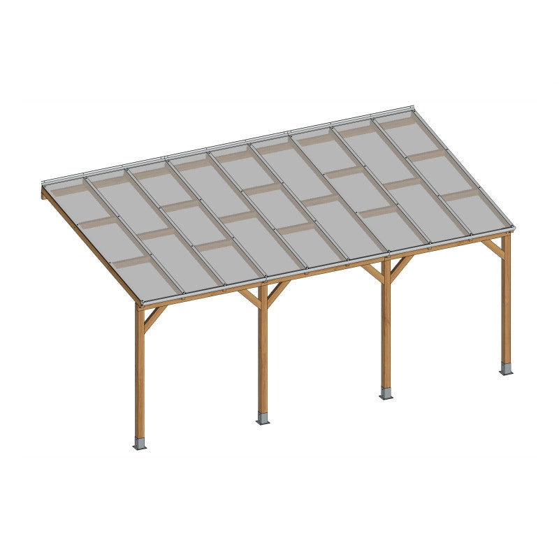 Tetto Couv'Terrasse in legno 3x5,5m - con tetto