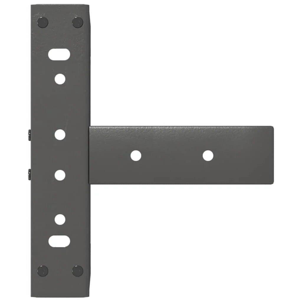 Set di 2 gambe per tavolino a forma di T progettate per un facile montaggio 38 x 25 x 43 cm acciaio antracite 02_0057296