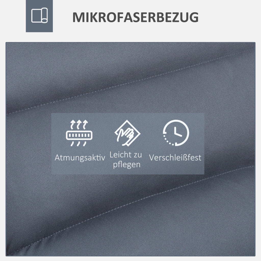 POLTRONA da pavimento girevole 360° con schienale regolabile 62x70x95 cm grigio scuro
