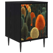Armadio da Notte ZAANDAM Rovere Nero 36 x 33 x 51 cm 8007251