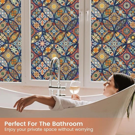 Foglia decorativa per finestre film di privacy trasparente alta qualità, 90x200cm