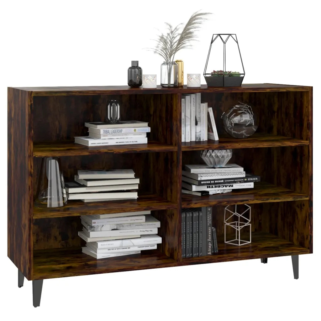 Credenza | Madia | Buffet da pranzo | Armadio da pranzo Rovere Fumo 103,5x35x70 cm in Truciolato