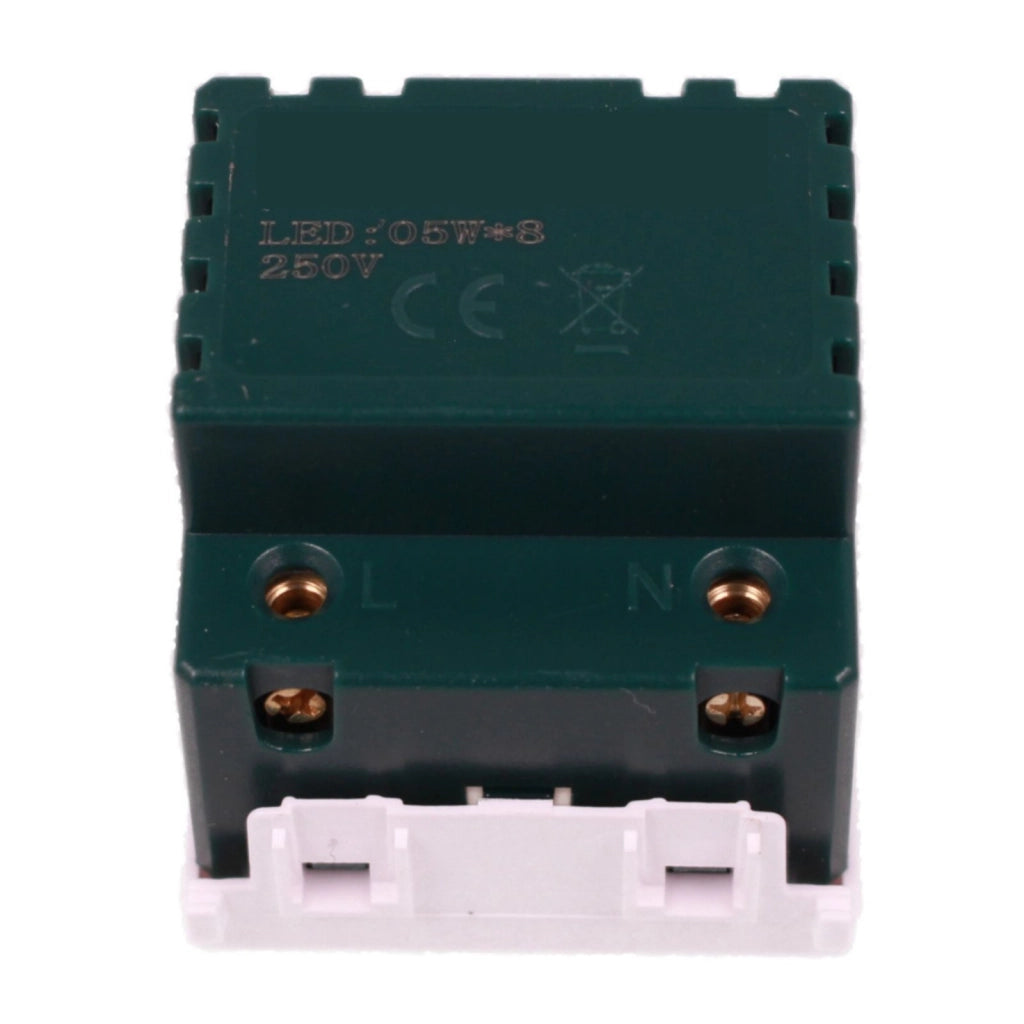 Lampada Led Luce Emergenza 2 Posti 220V 0.5W 80LM 6000K Autonomia 3 Ore Colore Bianco Compatibile Con Vimar Plana