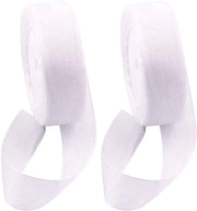 Organza lint 2 rulli 50 metri x 2,5 cm, bianco lucido, effetto uniforme, per decorazioni di fiori, matrimoni, compleanni