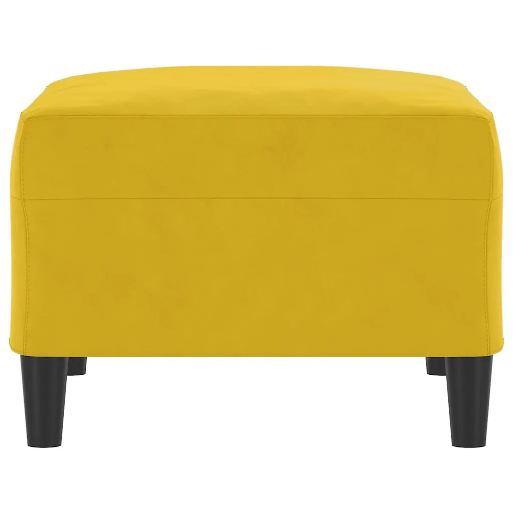Poggiapiedi giallo 70x55x41 cm in Velluto cod mxl 69165