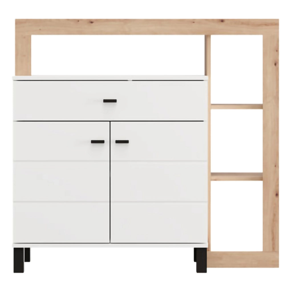 Madia Banos, Credenza un Cassetto, 106x35x101h cm Bianco