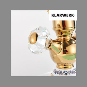 ADRIAN| Rubinetto per bagno grande di design in acciaio inossidabile aspetto cigno di lusso dorato |Miscelatore alto per lavabo independente